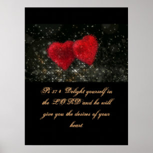 Christianity Scripture Ps 37:4 Poster