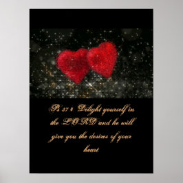 Christianity Scripture Ps 37:4 Poster