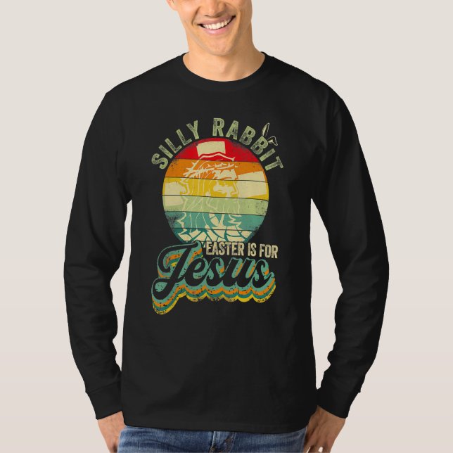Christians Retro Fånig Rabbit Tee Påsk är för J (Framsida)