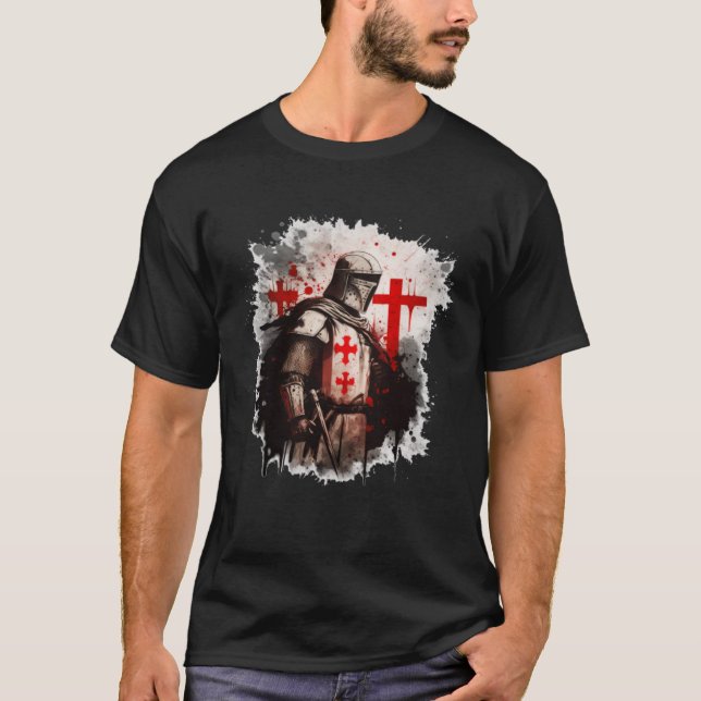 Christians Templar Knight Templar Kor Pullover T Shirt (Framsida)