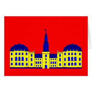 Christiansborg - gult hälsningskort