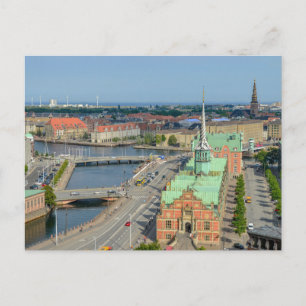 Christiansborg Palace Torn View of Lagrar Exchange Vykort