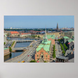 Christiansborgs slott torn Utsikt över börsen Poster