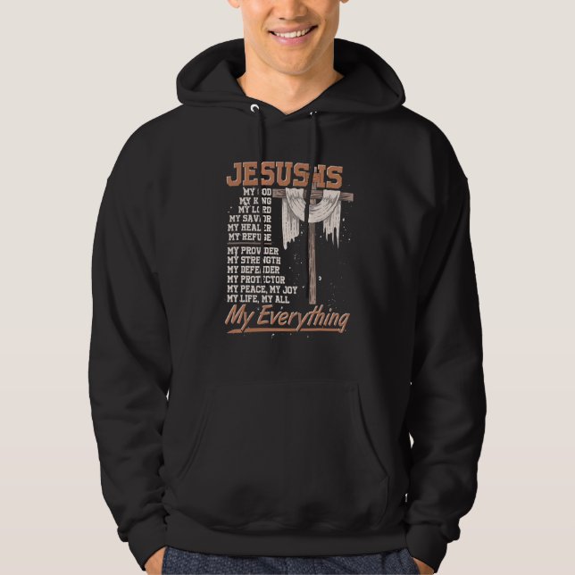 Christiany Faith Jesus Christ Savior Jesus Devotee Hoodie (Framsida)