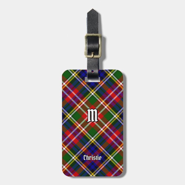 Christie Clan Tartan Bagagebricka (Vertikal Framsida)