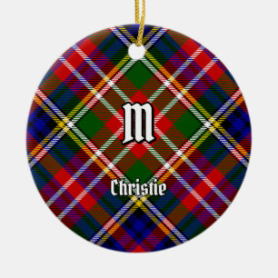 Christie-klanens tartan julgransprydnad keramik
