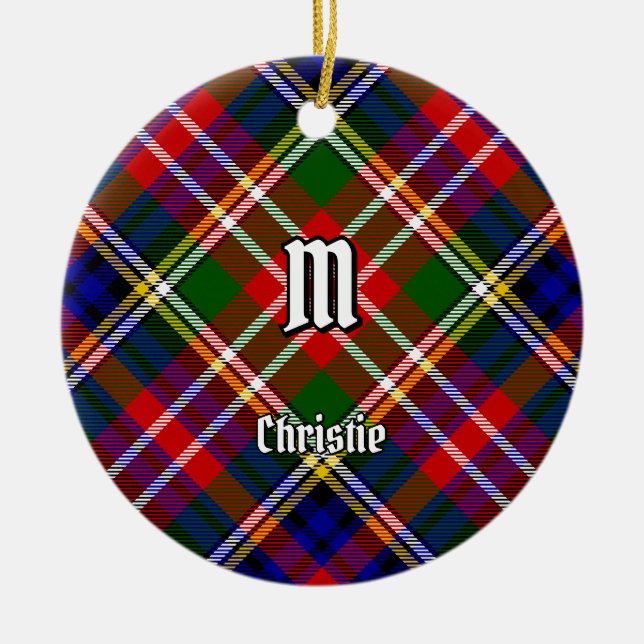 Christie-klanens tartan julgransprydnad keramik (Framsidan)