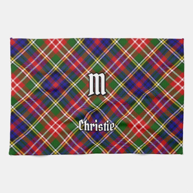 Christie-klanens tartan kökshandduk (Horisontell)