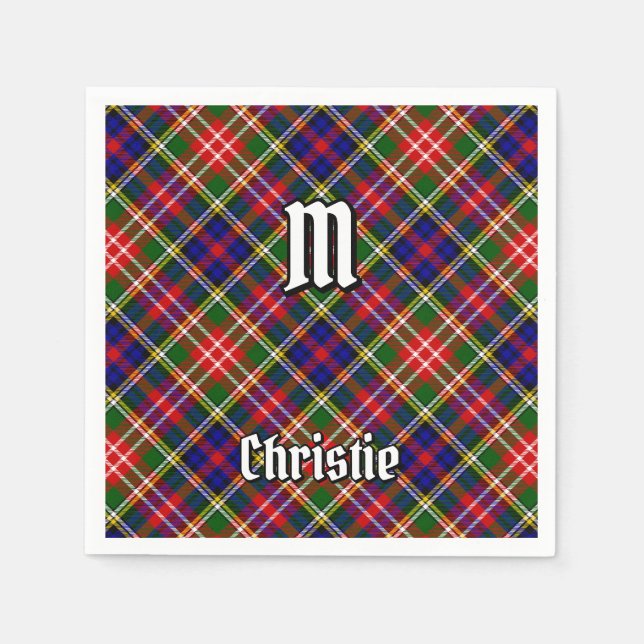 Christie-klanens tartan pappersservett (Framsidan)