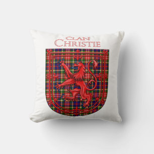 Christie Tartan Scottish Plade Lejona Rampant Kudde