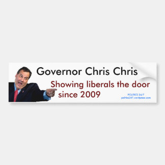 Christie visningliberal person dörren bildekal