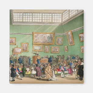 Christies auktionrum, aquatinted av J. Bluck Magnet