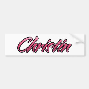 Christin svimmade rosa Aufkleber Sticker Bildekal