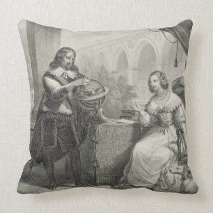 Christina (1626-89) drottning av sverige, från en kudde