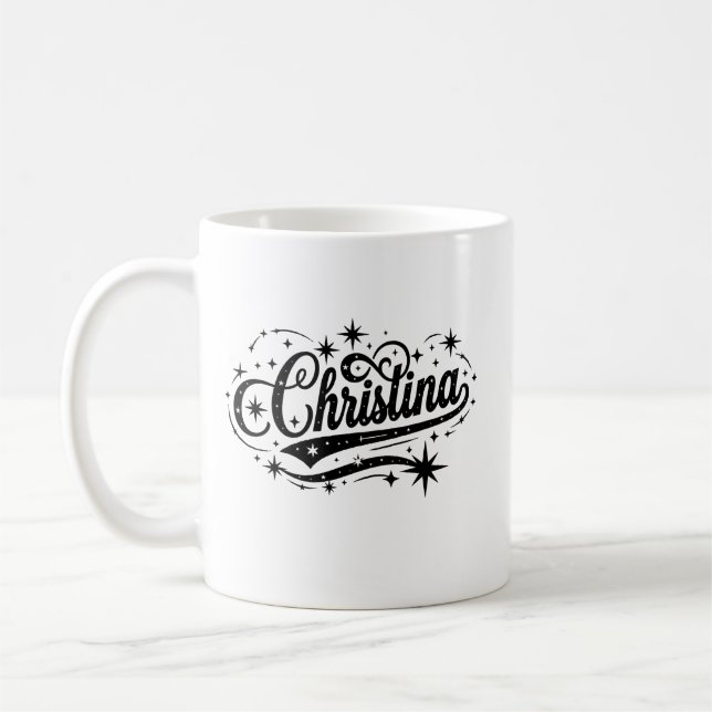 Christina förnamn efternamn familj kaffemugg (Vänster)