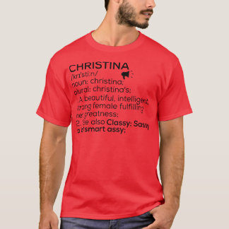 Christina Namn Definition Christina Female Namn T Shirt