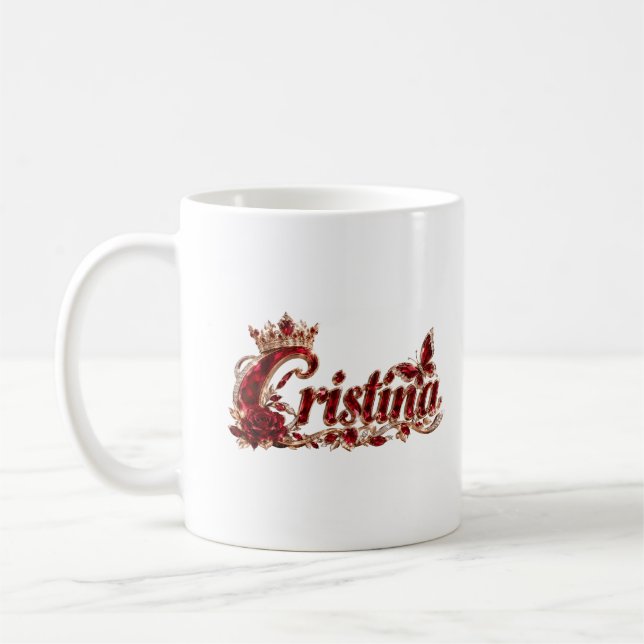 Christina Ruby Crystal Lyxnamn Kaffemugg (Vänster)