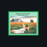 Christinas nya värld canvastryck<br><div class="desc">Kolla in den här vackra bilden som har anpassats från Andrew Wyeths verk. Det handlar inte om reproduktion, utan om en liknande berömd med titeln "Christina's World". I den här versionen är björnen och ord "New". Den här bilden skulle se fin ut på ett kontor eller i ett sovrum. Du...</div>