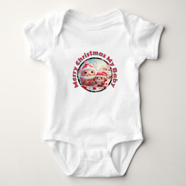 Christma Candy Cane Cuties  Customized T Shirt (Framsida)