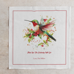 Christma Theme Hummingbird Pappersservett