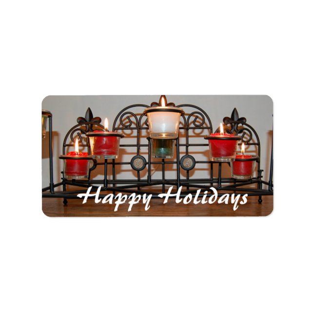 Christmans Candles Adressetikett (Framsidan)