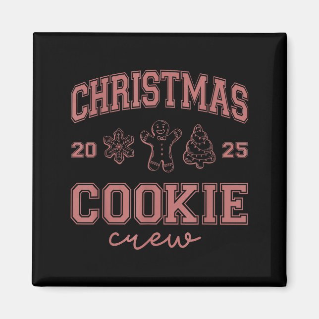 Christmas 2025 Cookie Crew Gingerbread Funny Chris Magnet (Framsidan)