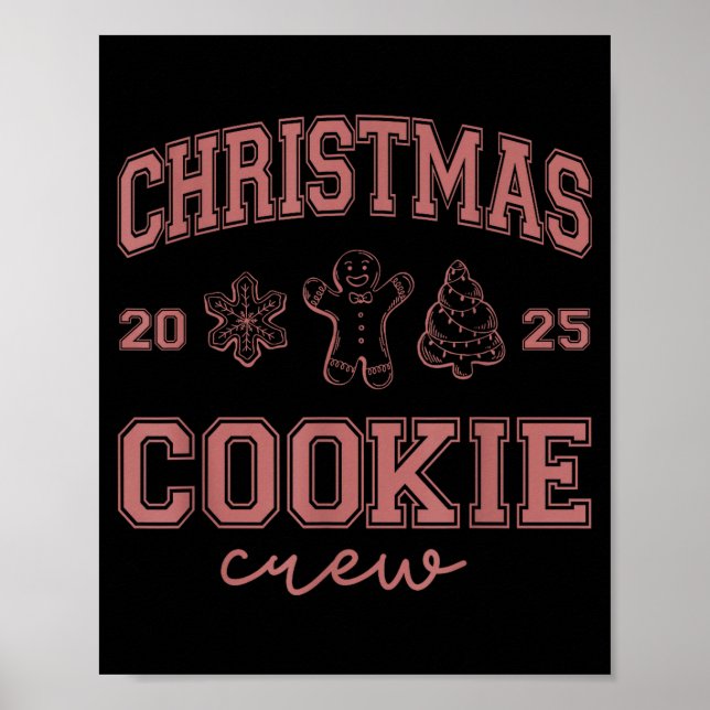 Christmas 2025 Cookie Crew Gingerbread Funny Chris Poster (Framsidan)