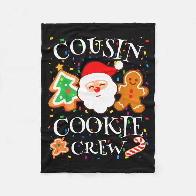 Christmas 2025 Cousin Cookie Baking Crew Squad Fam Fleecefilt (Framsidan)