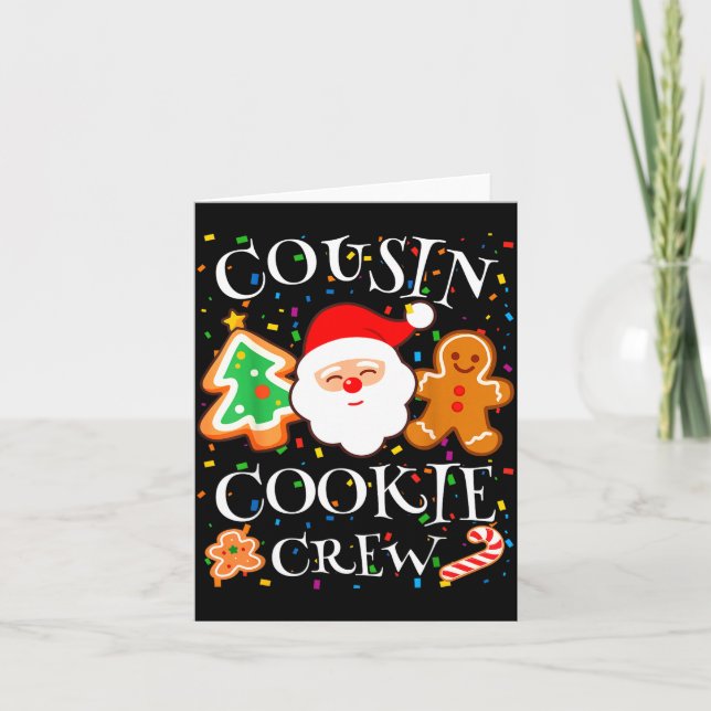 Christmas 2025 Cousin Cookie Baking Crew Squad Fam Kort (Framsida)
