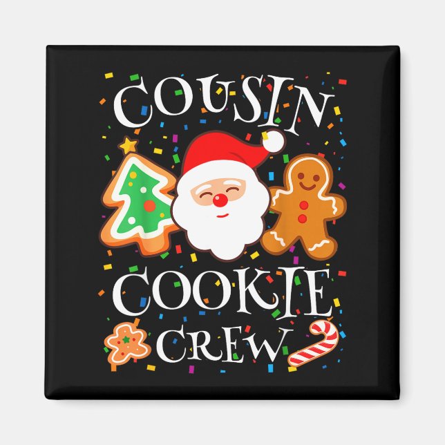 Christmas 2025 Cousin Cookie Baking Crew Squad Fam Magnet (Framsidan)