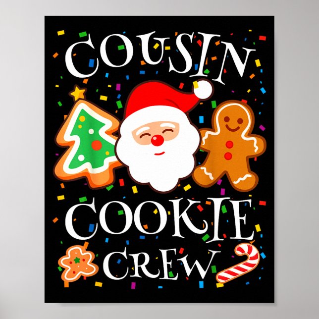 Christmas 2025 Cousin Cookie Baking Crew Squad Fam Poster (Framsidan)