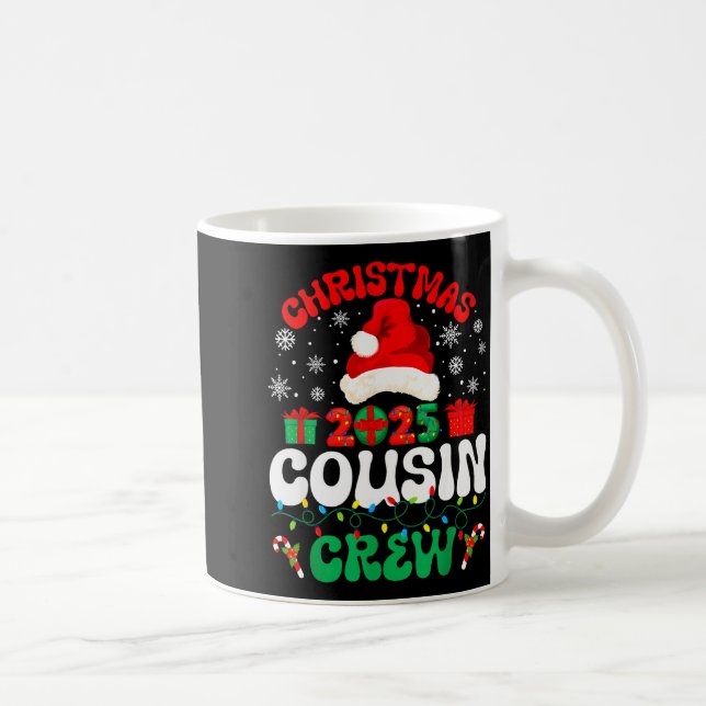 Christmas 2025 Cousin Crew Xmas Funny Matching Fam Kaffemugg (Höger)