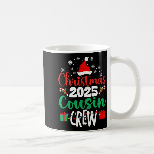 Christmas 2025 Cousin Crew Xmas Matching Family Gr Kaffemugg (Höger)