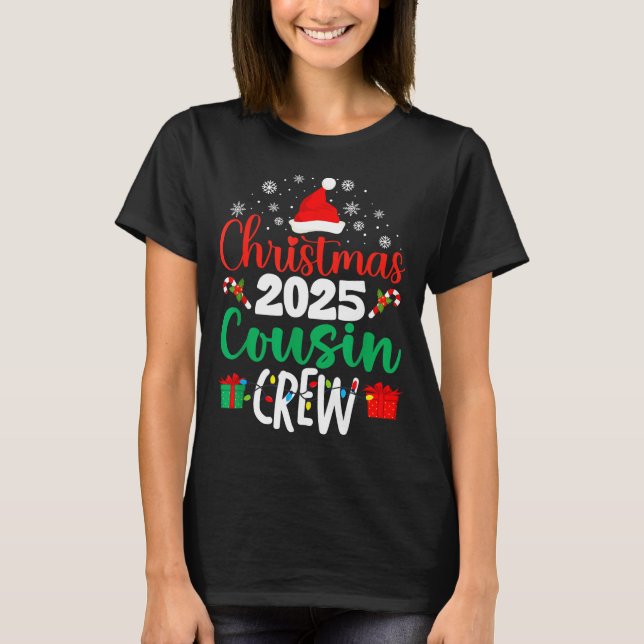 Christmas 2025 Cousin Crew Xmas Matching Family Gr T Shirt (Framsida)