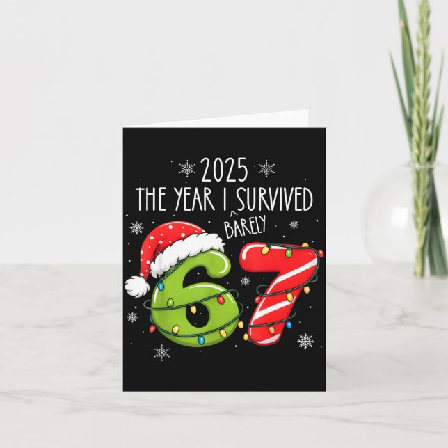 Christmas 2025 The Year I Barely Survived Six Seve Kort (Framsida)