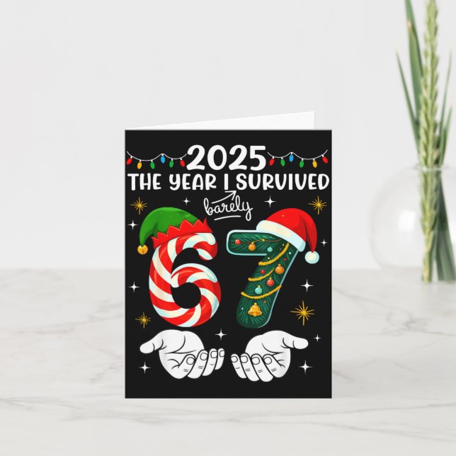 Christmas 2025 The Year I Barely Survived Six Seve Kort (Framsida)