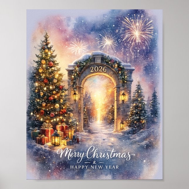 Christmas 2026 Winter Wonderland Art Festive  Poster (Framsidan)