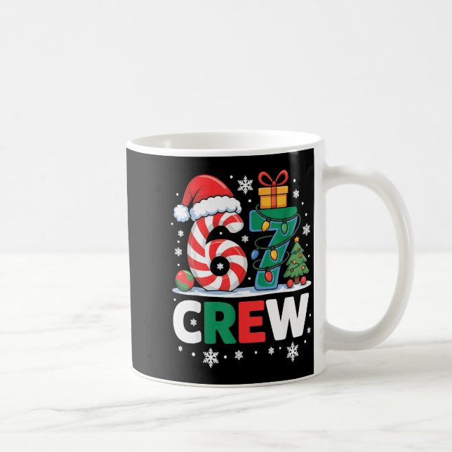 Christmas 67 Crew Brainrot Candy Cane Lights  Kaffemugg (Höger)