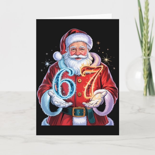 Christmas 67 Funny Xmas Six Seven Ugly Sweater 6-7 Kort (Framsida)