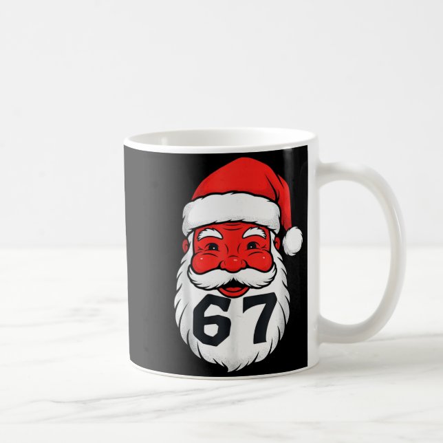 Christmas 67 Meme Design Funny Six Seven Hands 6 7 Kaffemugg (Höger)