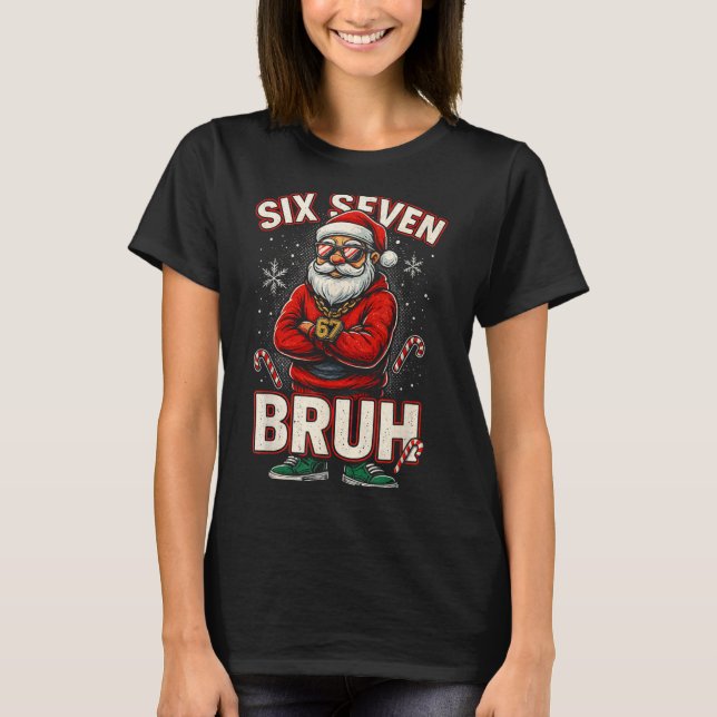 Christmas 67 Meme Design Funny Six Seven Hands 6 7 T Shirt (Framsida)