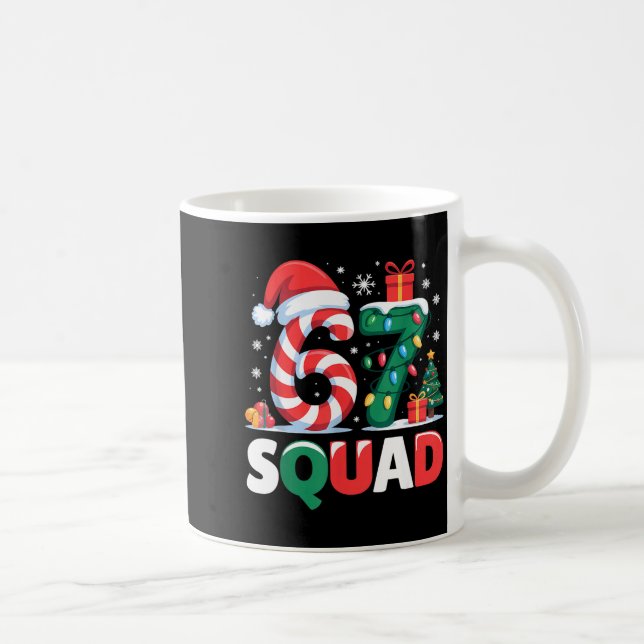 Christmas 67 Squad Brainrot Funny Candy Cane Light Kaffemugg (Höger)
