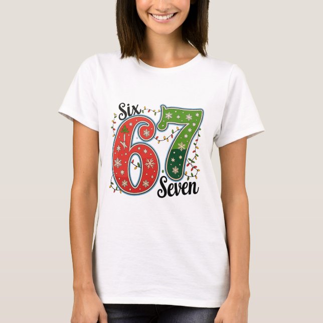 Christmas 67 Tee Six Seven Holiday Meme Gen Z (Framsida)