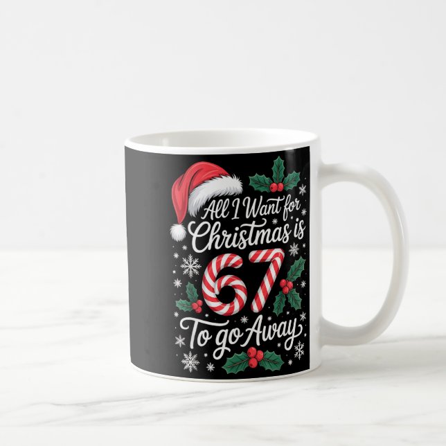 Christmas 67 To Go Away Six Seven Funny Teacher Pa Kaffemugg (Höger)