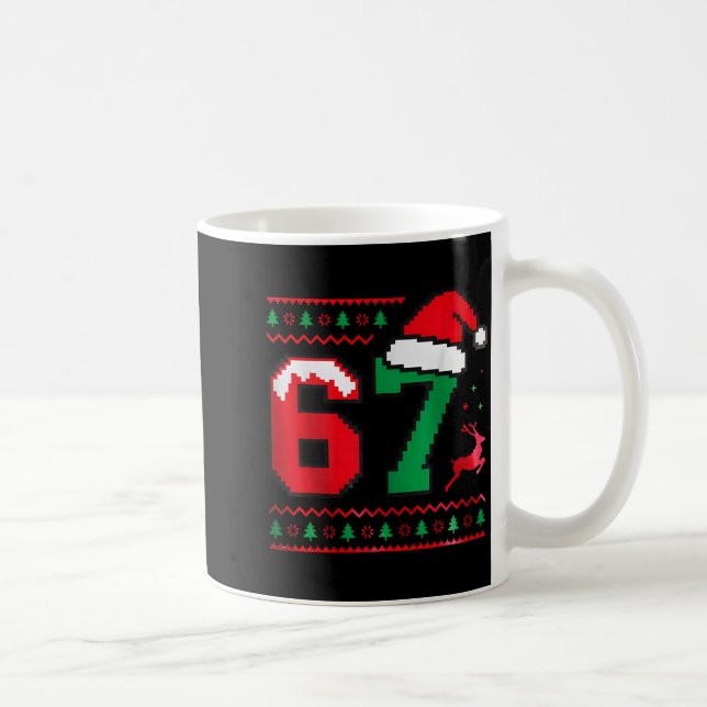 Christmas 67 Ugly Sweater Number 67 Design  Kaffemugg (Höger)