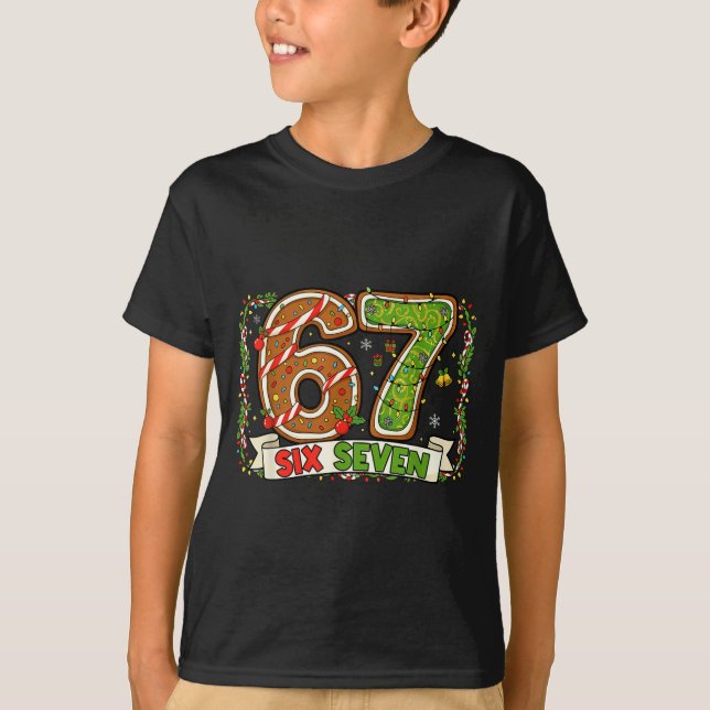 Christmas 67 Xmas Gen Rizzmas 6 7 Santa Brainrot M T Shirt (Framsida)