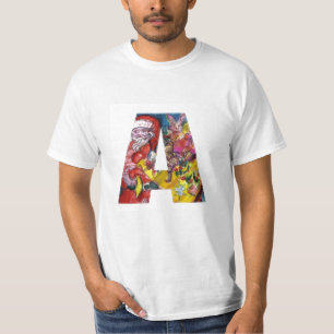 CHRISTMAS A BREV / SANTA MED GIFTS MONOGRAM TEE SHIRT