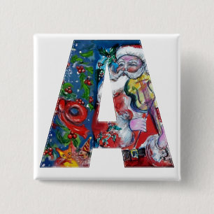 CHRISTMAS A BREV / SANTA MED VIOLIN MONOGRAM KNAPP