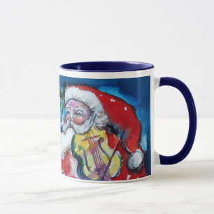 CHRISTMAS A BREV / SANTA MED VIOLIN MONOGRAM MUGG