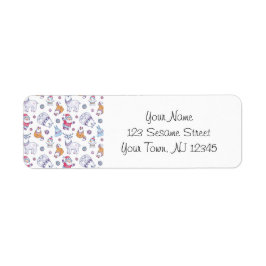 Christmas Address Labels – Santa & Holiday Animals Returadress Etikett